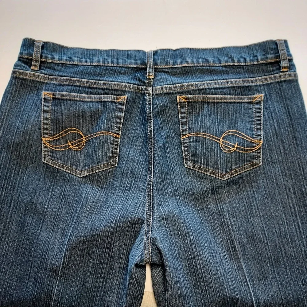 Jaclyn Smith‎ Angel Fit Womens Blue Denim Jeans Size 16 Straight Leg
